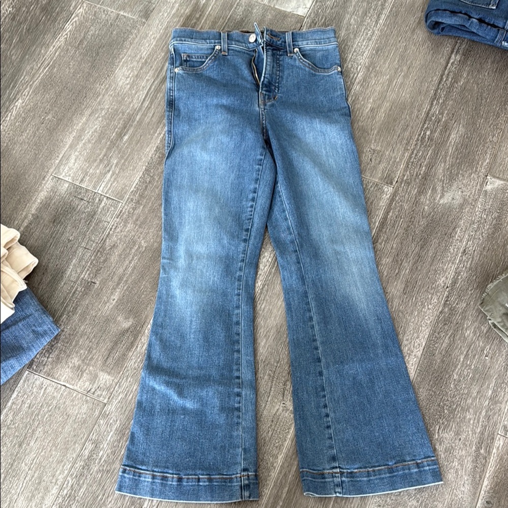 Veronica Beard Carson Ankle Flare High Rise Jeans